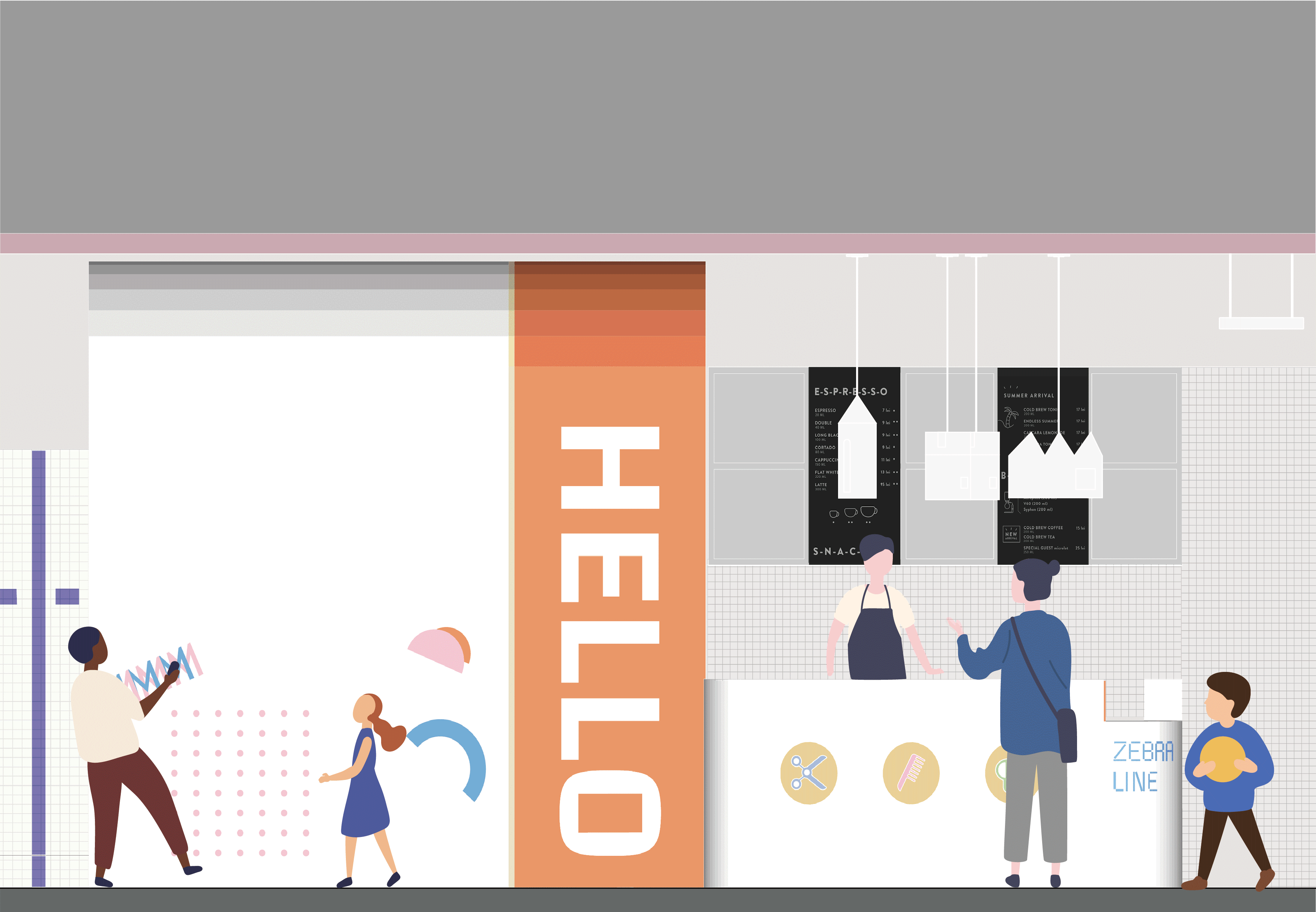 斑马线儿童理发品牌终端空间设计-25