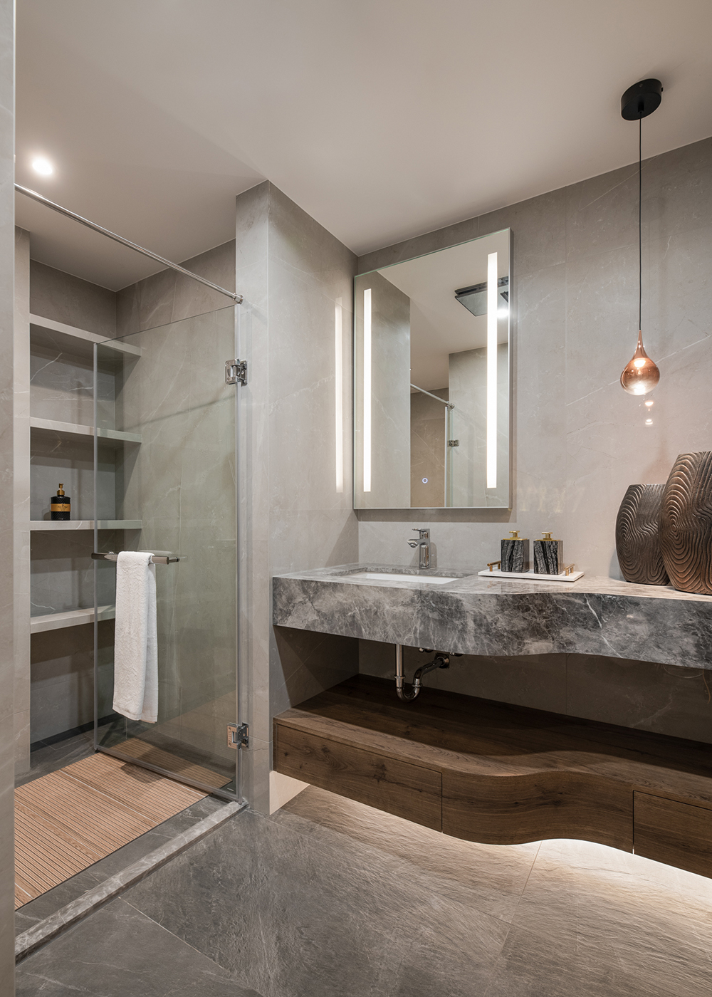 家装设计案例鉴赏——现代简约风度假感三居室-7