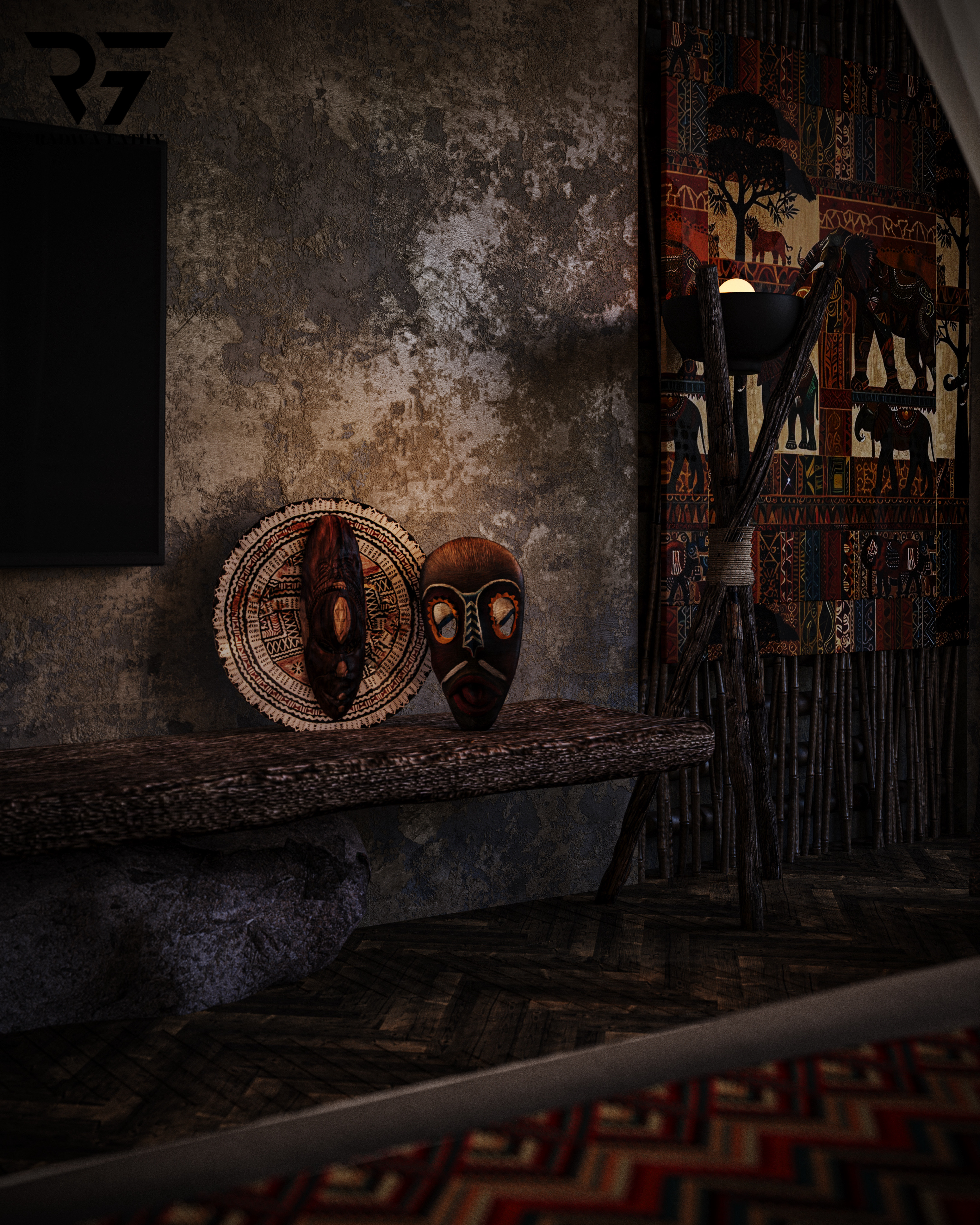 African bedroom-9