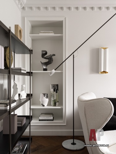 4室斯大林风格公寓室内设计丨设计师 Екатерина Бочарова-12