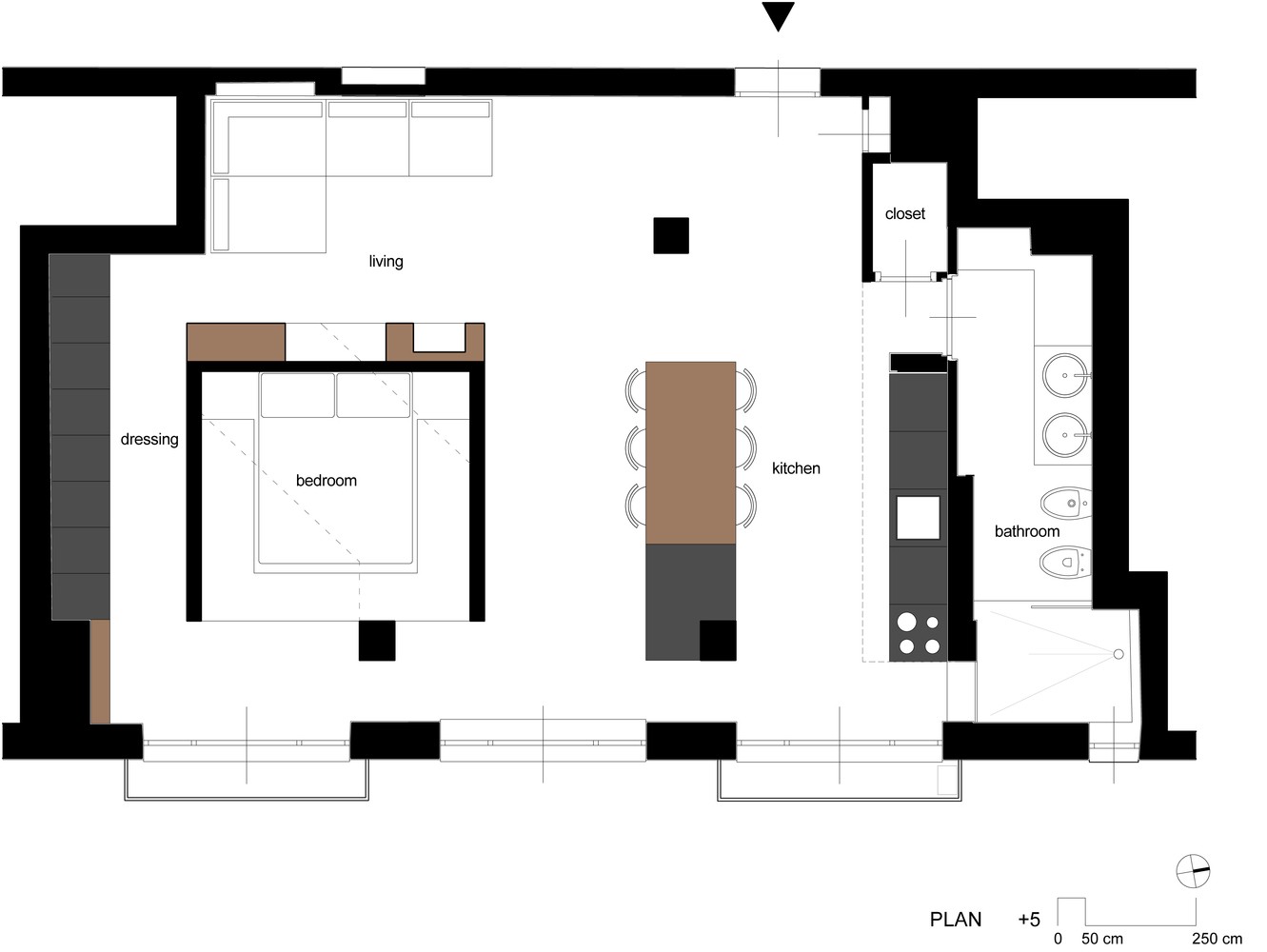 都灵“无门”公寓，明亮通透的混凝土洞穴-26
