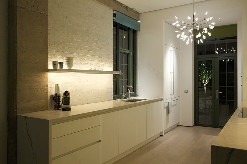 伦敦仓库改造的绿色工业风 LOFT-12