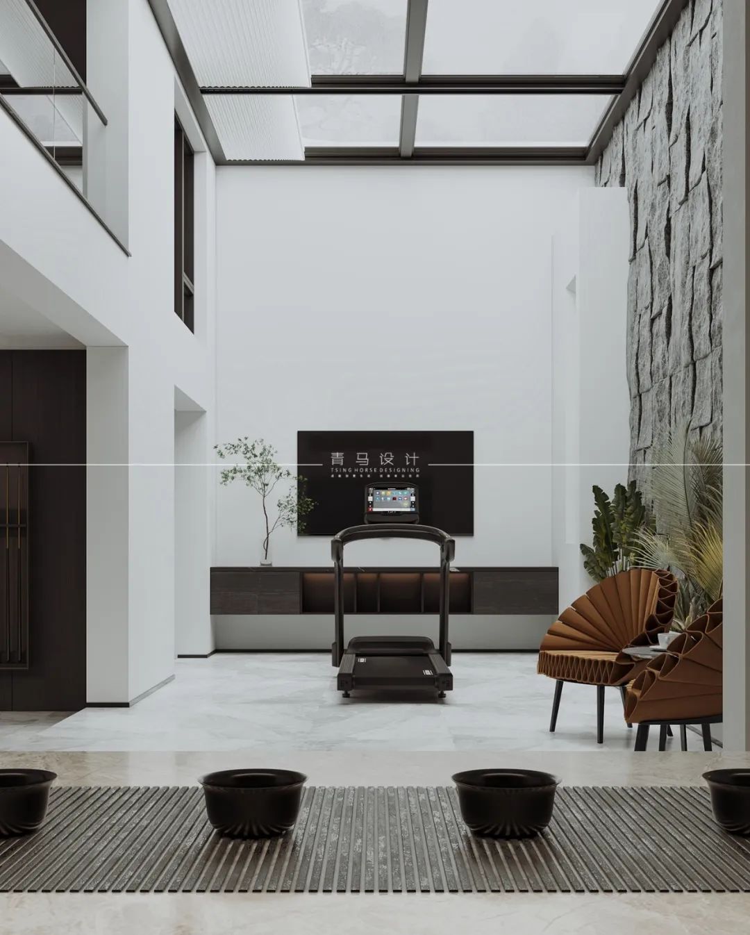 未央金茂府现代轻奢下叠别墅设计丨中国西安丨青马别墅设计-28