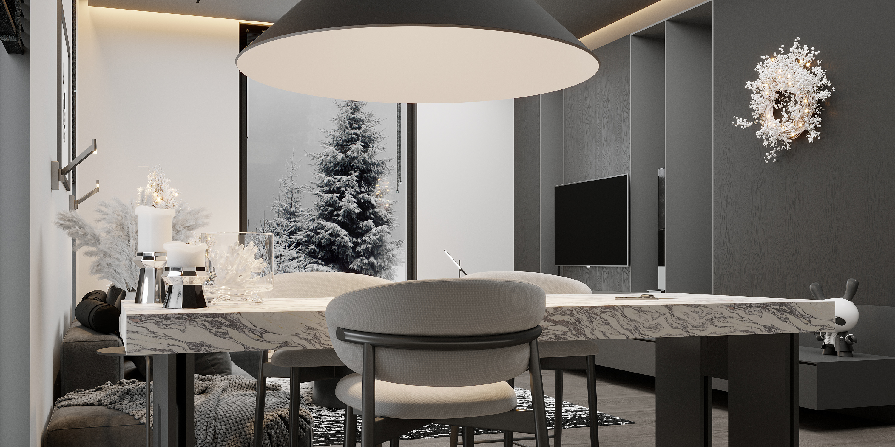 黑白灰 现代简约空间设计！-4