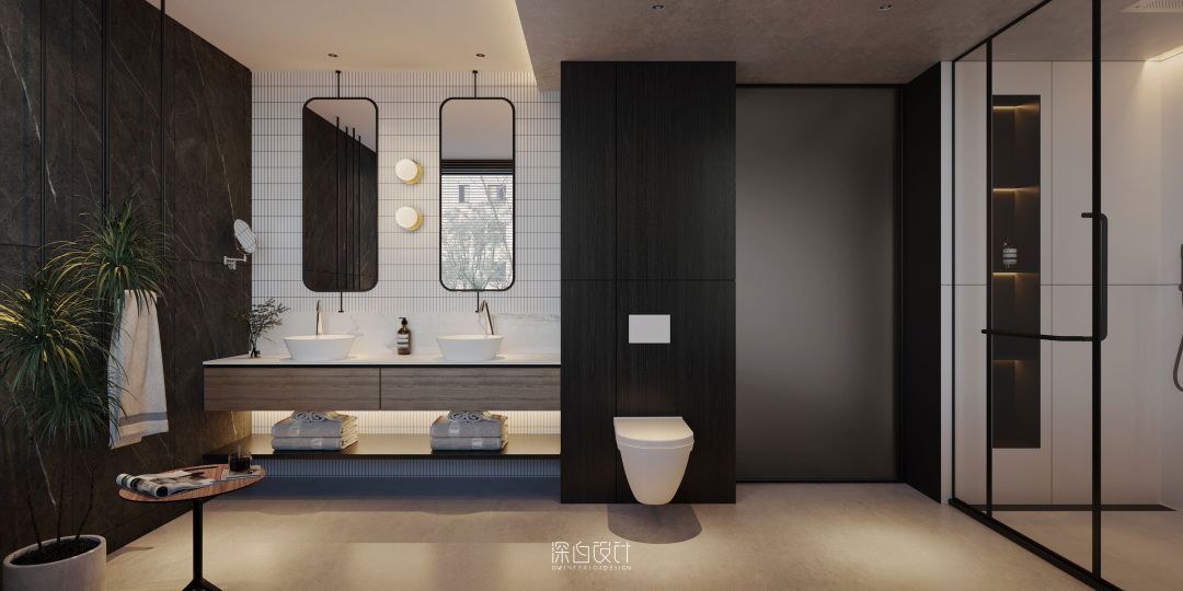 融合自然与居住的现代混搭跃层住宅丨深白设计-47