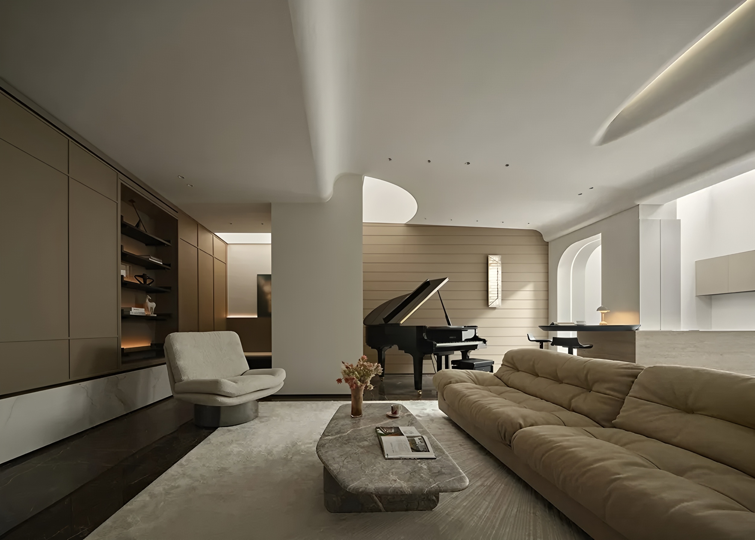 南京536㎡简约别墅丨中国南京丨观享际SKH室内设计-5