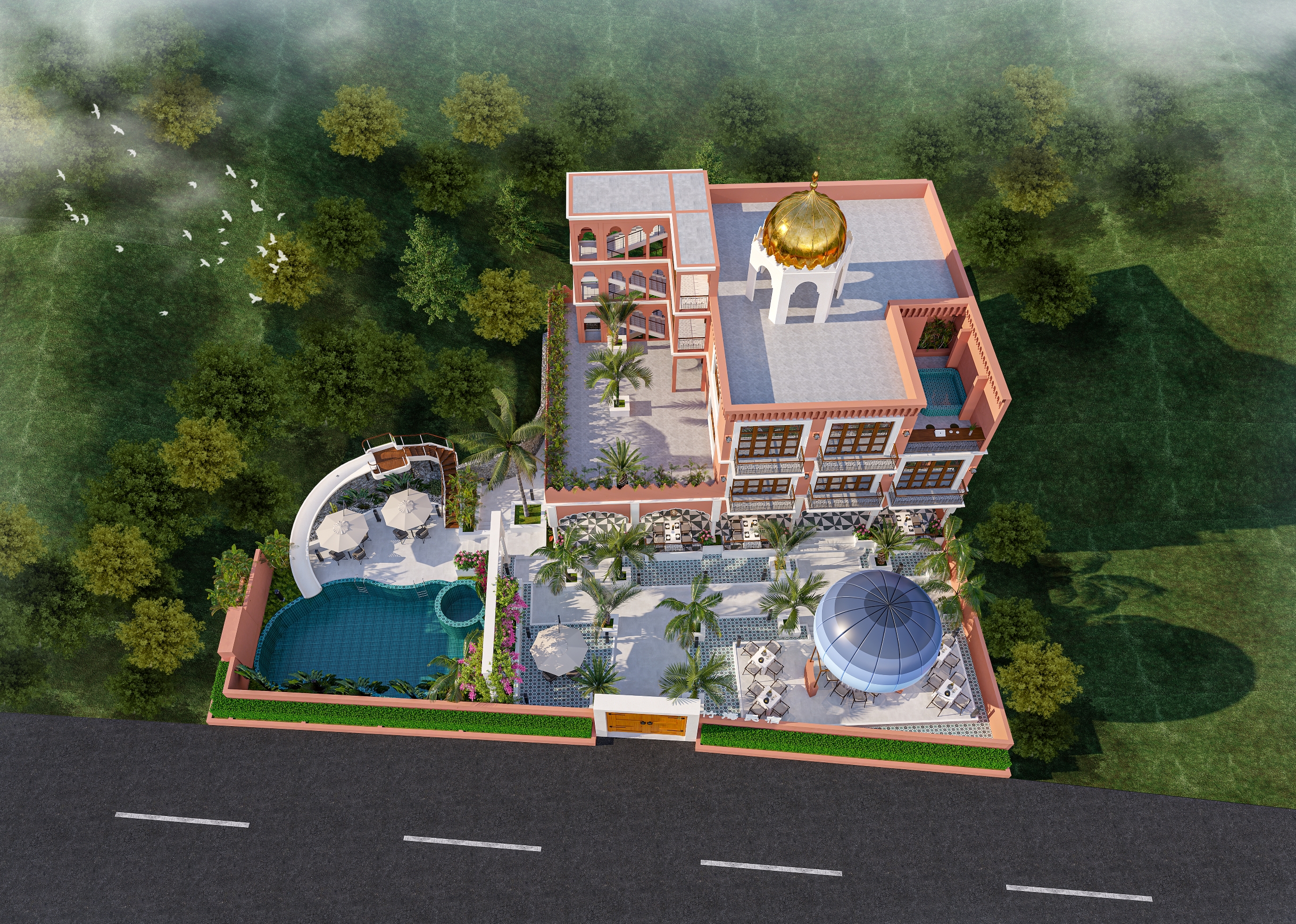 民宿外观效果图-0