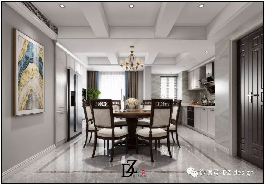 DZ 设计 | 现代简美三室两厅,温馨宜居的艺术空间-19