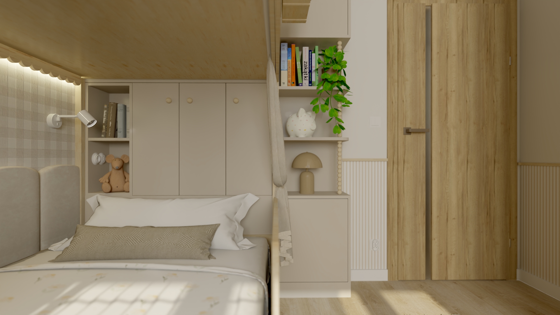 Pokój Zosi z antresolą w wersji beżowej | Wrocław-7