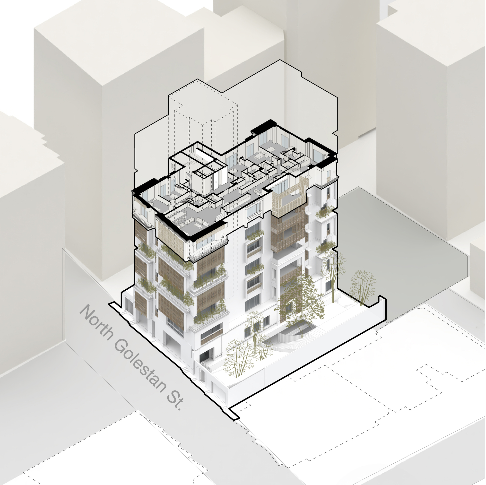 Setare Golestan 住宅大楼丨伊朗德黑兰丨Zandigan Architects-52