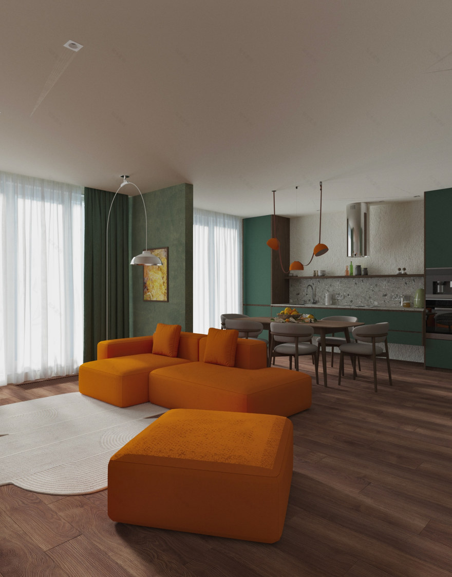 年轻情侣公寓设计项目丨乌克兰基辅丨Diana Chehaieva-11