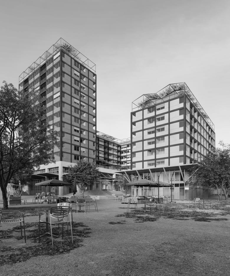 gus wüstemann architects AG丨2nd prize, Competition, New Housing Complex with Tower Affoltern丨瑞士-12