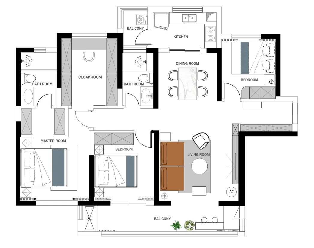 《灰色香根草》 | 打破精装房局限,实现空间风格颠覆-96