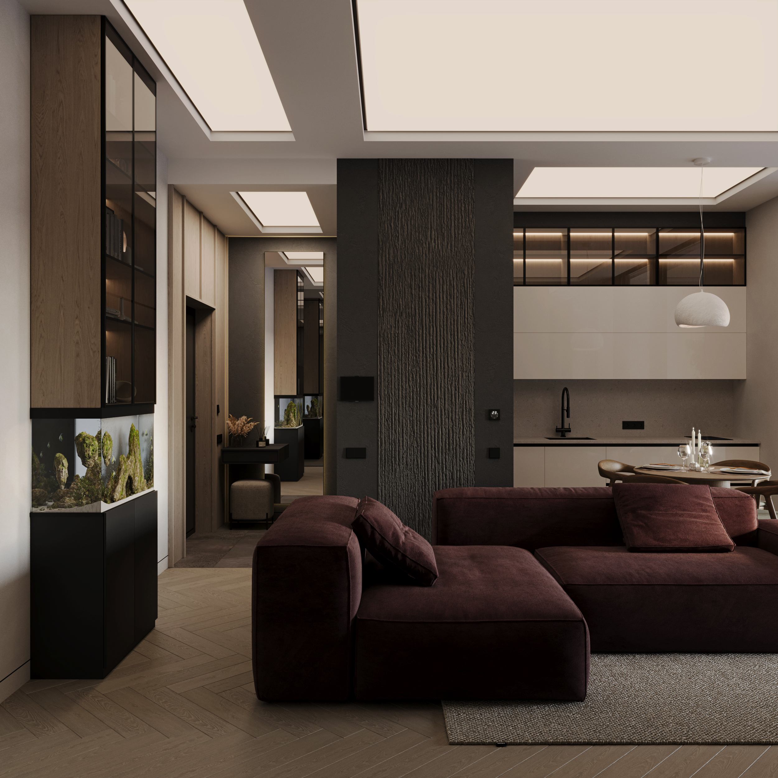 厨房  客厅及走廊室内设计-6