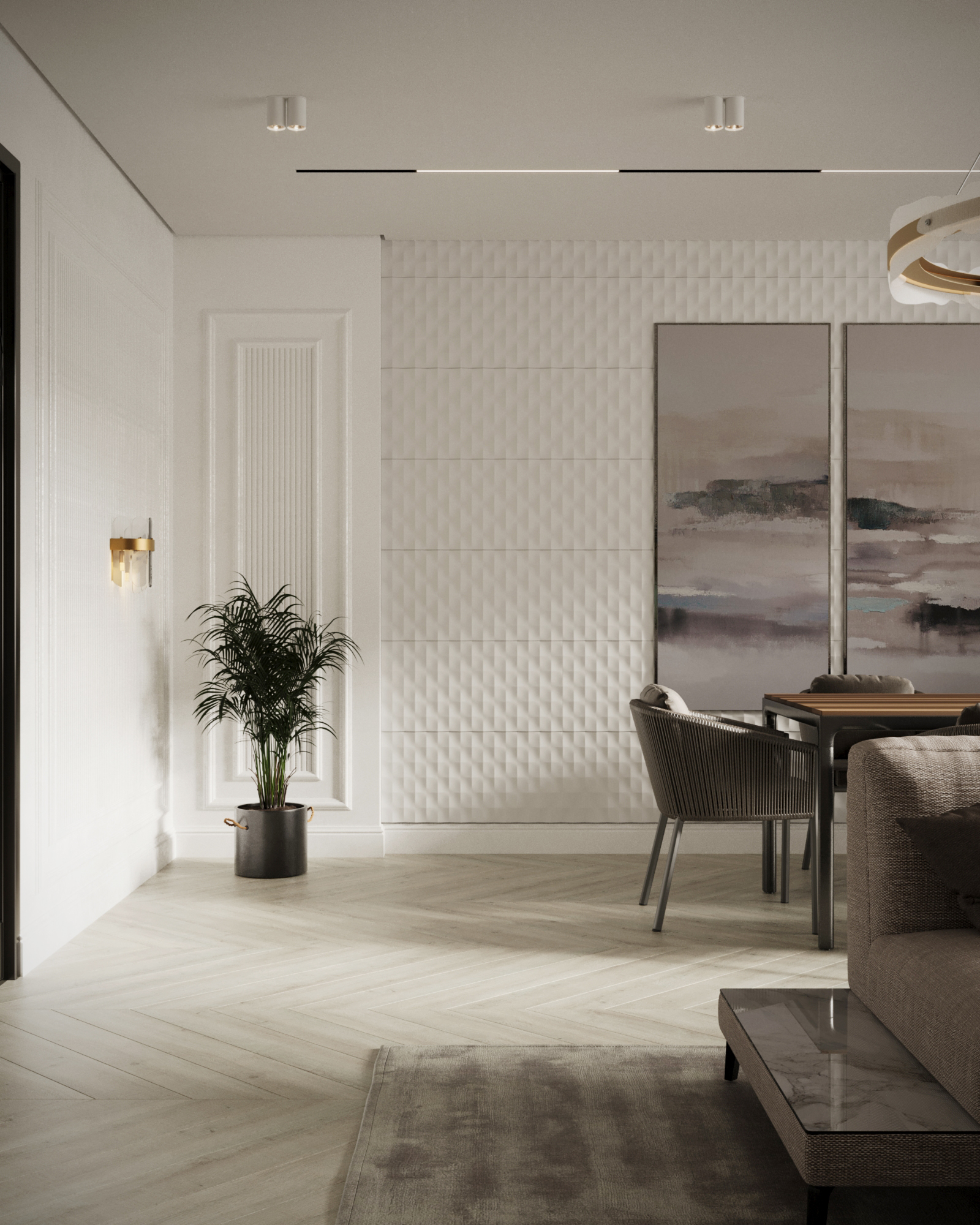 Modern Classical Living Room Interior-2