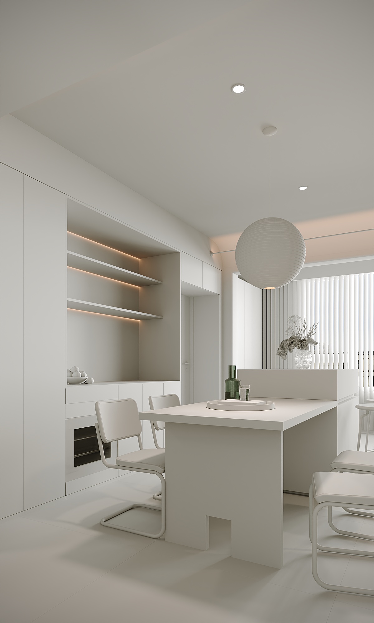 现代奶油风平层-7