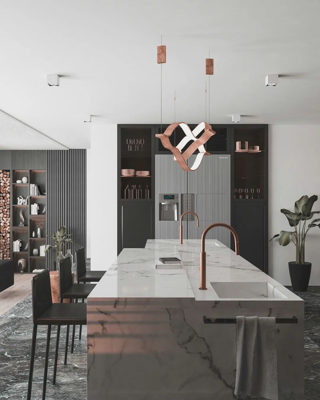 180㎡现代都市公寓丨Cihan Studio-21