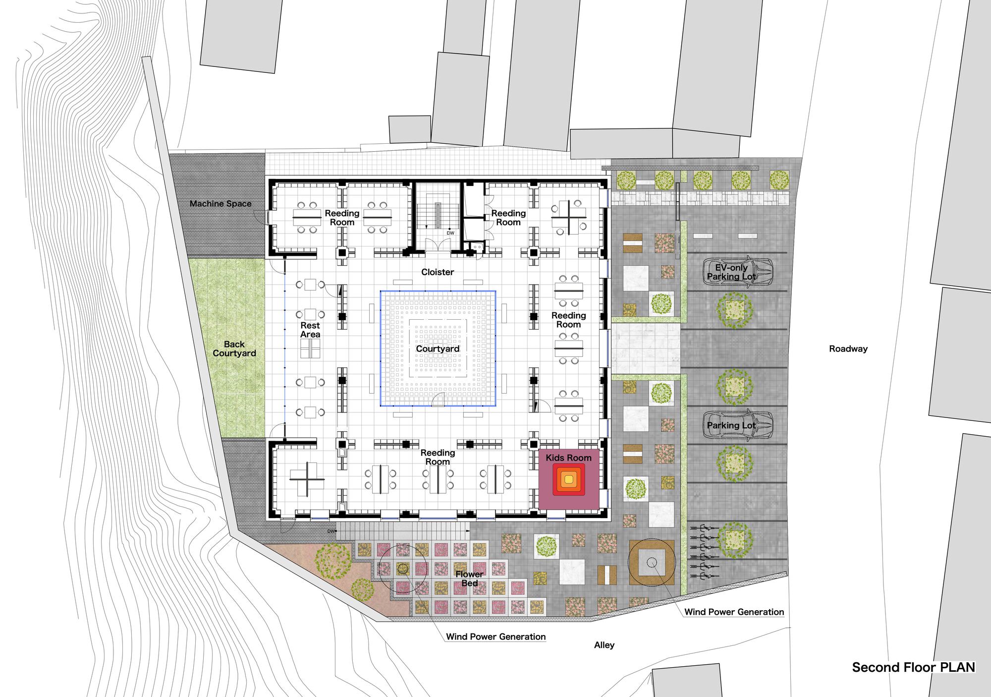 SQUARES in Tianshui Library and Daycare / SAKO Architects-12