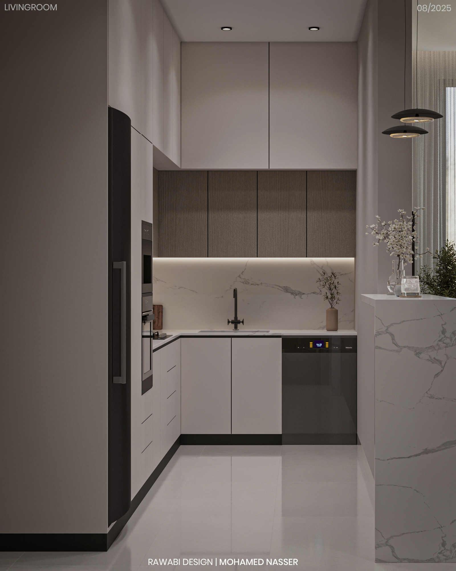 Modern Minimalist Livingroom & Kitchen-0