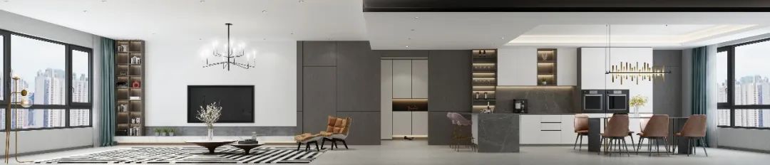 万橡府现代简约风，220㎡空间诠释不老时尚-77