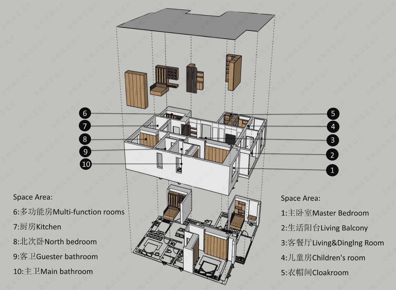 合肥深零设计·现代简中家装设计案例-8