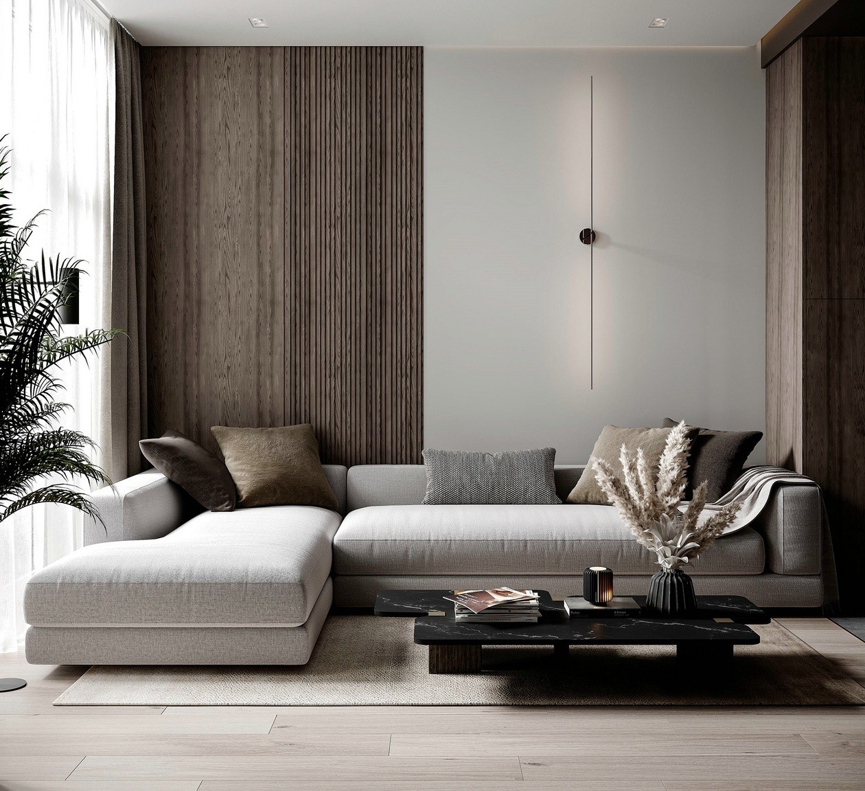 现代深色公寓 质感简约！-0