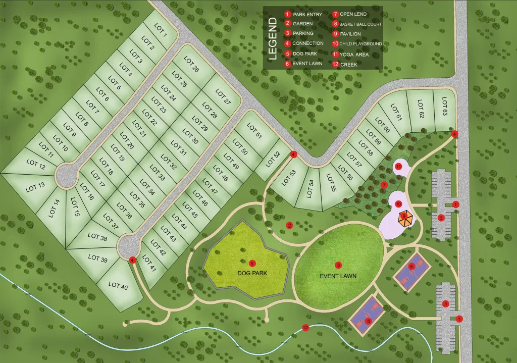 Master Plan Rendering for Landscape Design | The 2D3D Floor Plan Company-13