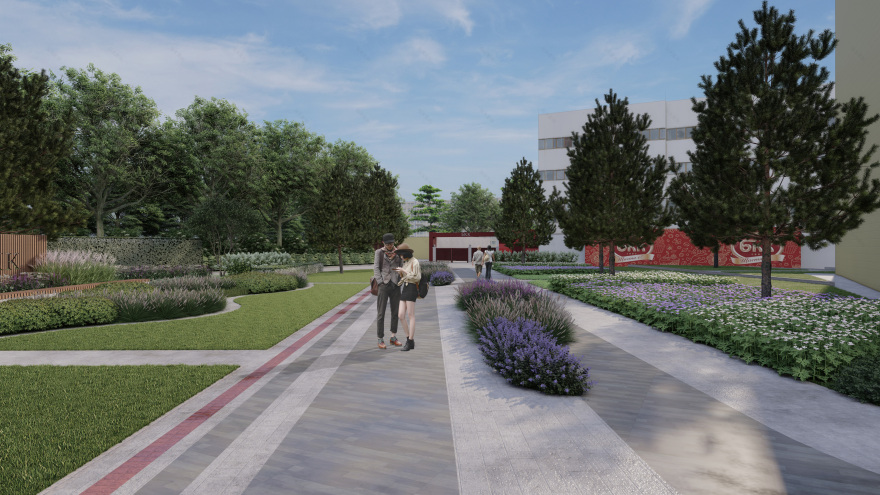 糖果厂入口区域景观设计项目-11