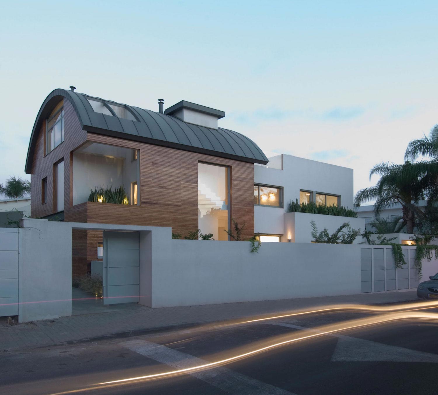 以色列拉马特哈沙龙区的半透明住宅设计-29