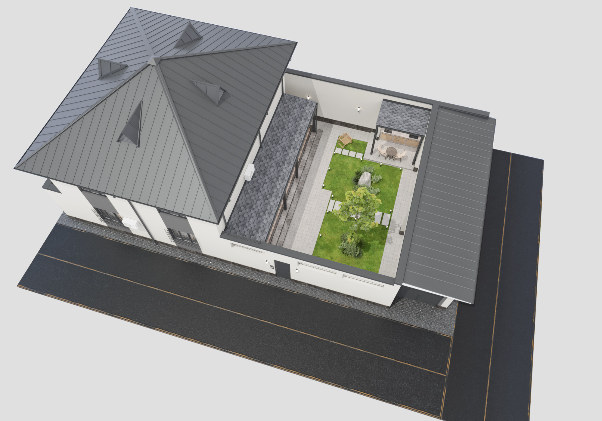 Дизайн фасада частного дома . Ташкент-22