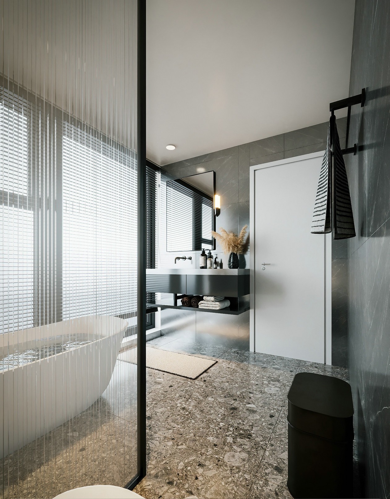 90㎡高级黑+橘色+简欧元素 质感的升华！-23