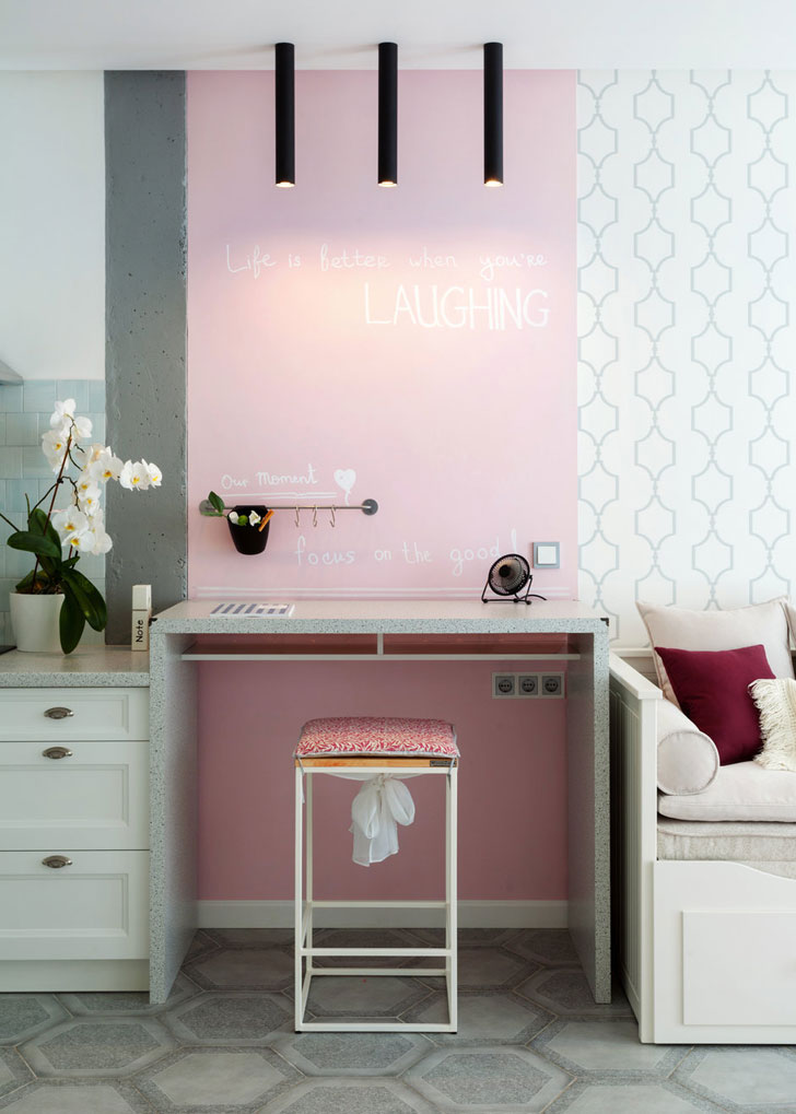 乌克兰基辅 43㎡清新公寓 | 少女心的浪漫栖息地-6