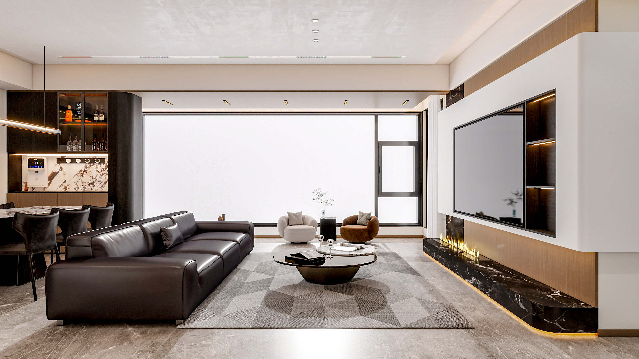 四川成都锦粼湖院二期（118平方意式极简三居室）-10