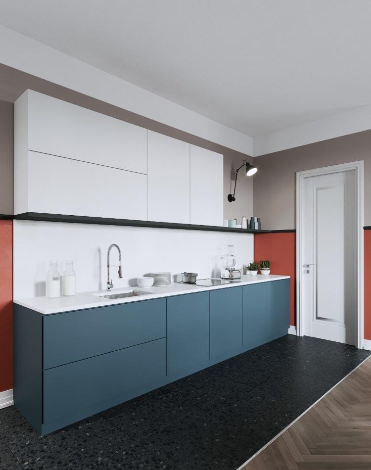 红色与蓝色的碰撞,打造时尚居家空间-8