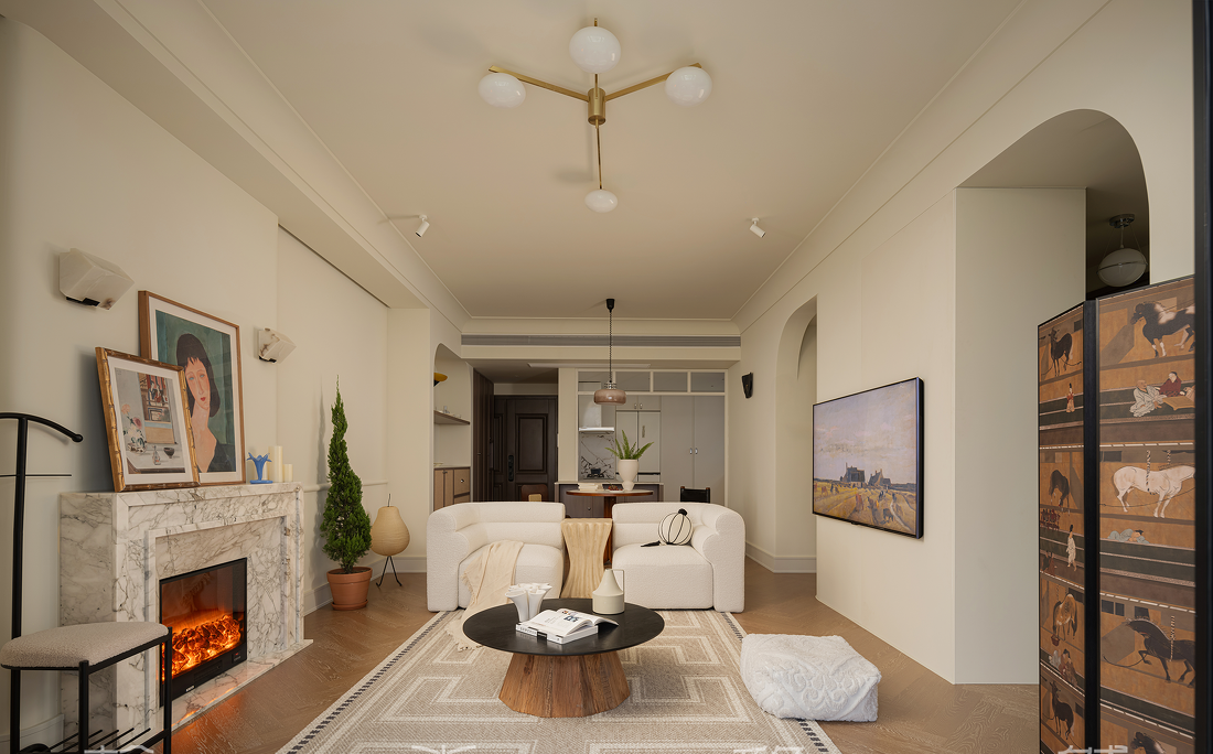 小户型养狗家庭自洽轻法空间设计-4