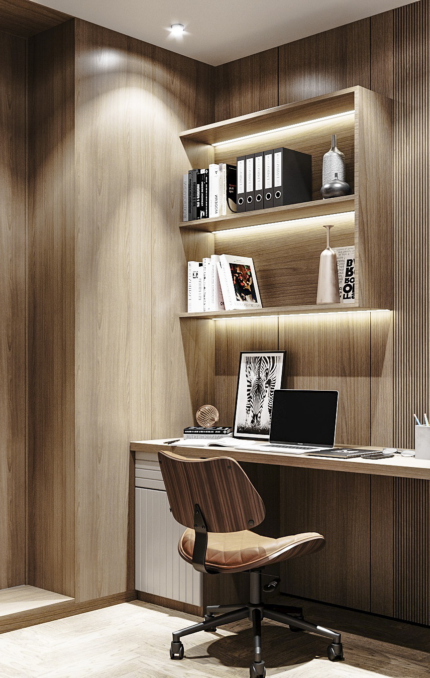 Кабинет с секретным входом через шкаф-3