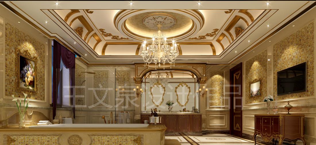 
法式欧式新中式别墅设计作品王文泉70 -5