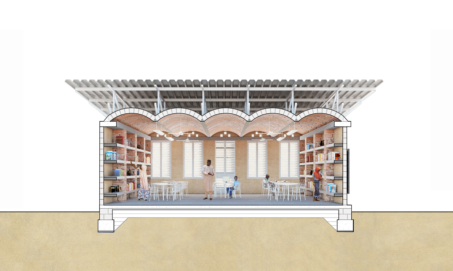 尼日尔教育建筑典范 | Collège Amadou Hampaté Bâ-16