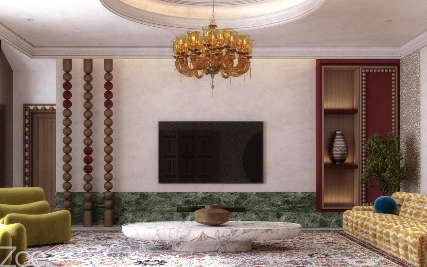 V·I·P Villa伊斯兰风格客厅丨沙特阿拉伯麦地那丨Zoe.Studio-8