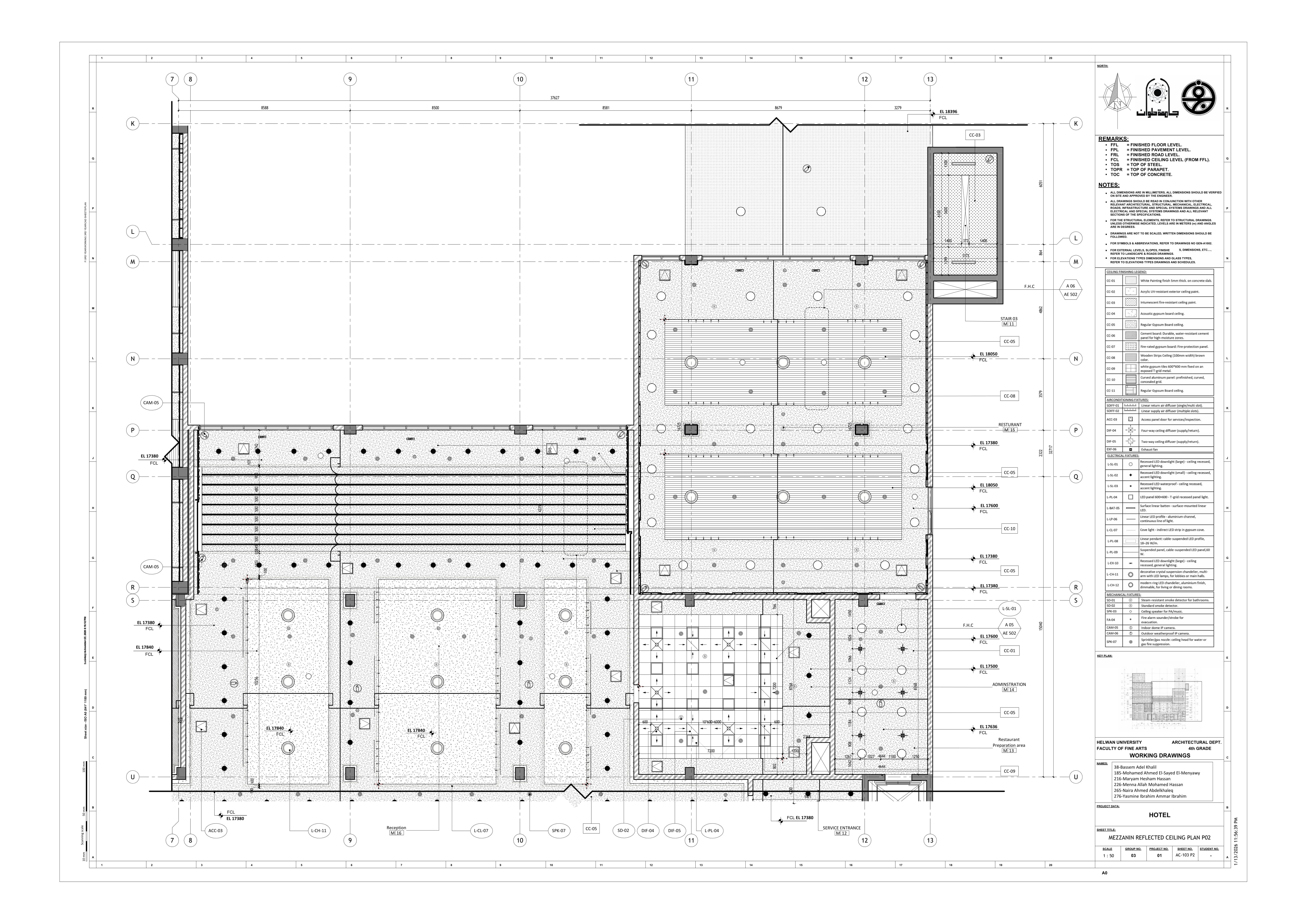 Blue Hotel | 3-Star Hotel Working Drawings-60