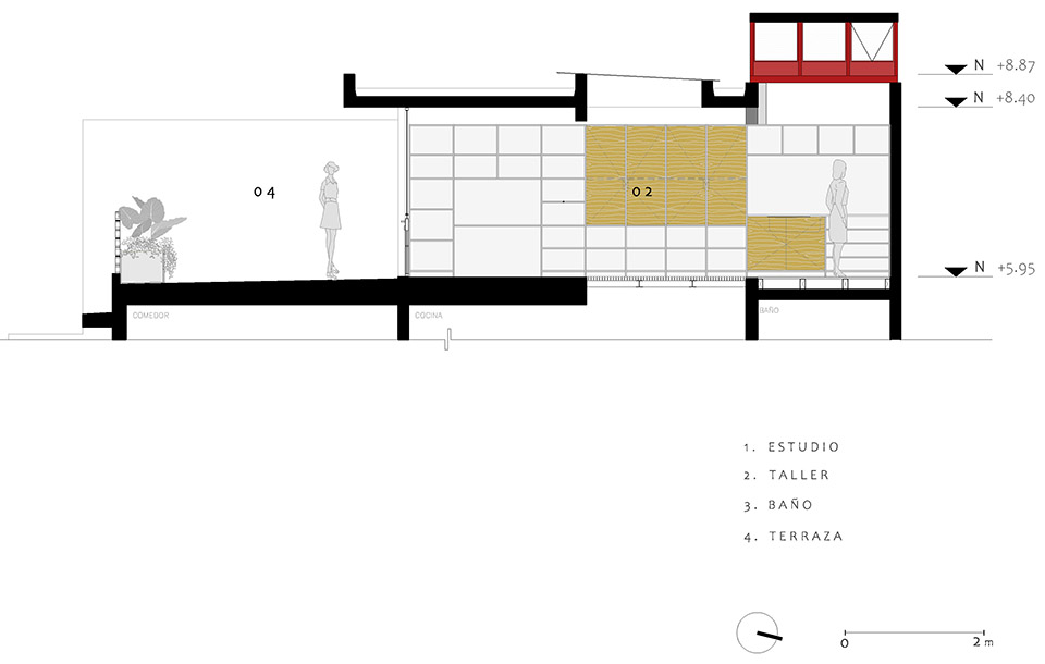 Daniela Riquelme 工作室扩建丨墨西哥墨西哥城丨AMASA Estudio-14