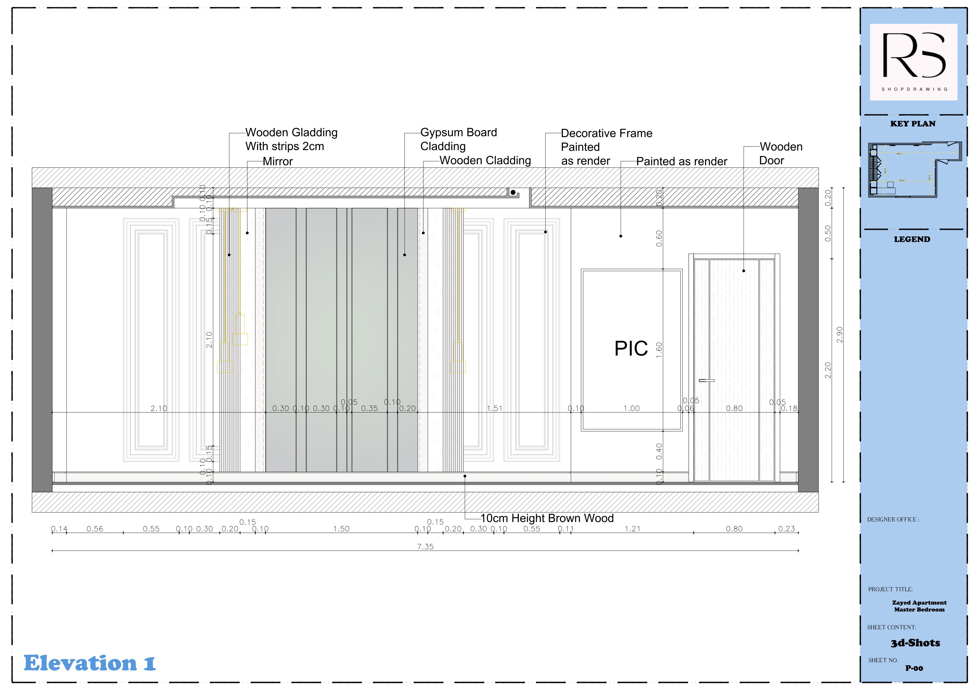 Shop Drawing For NeoClassic Master Bedroom-0