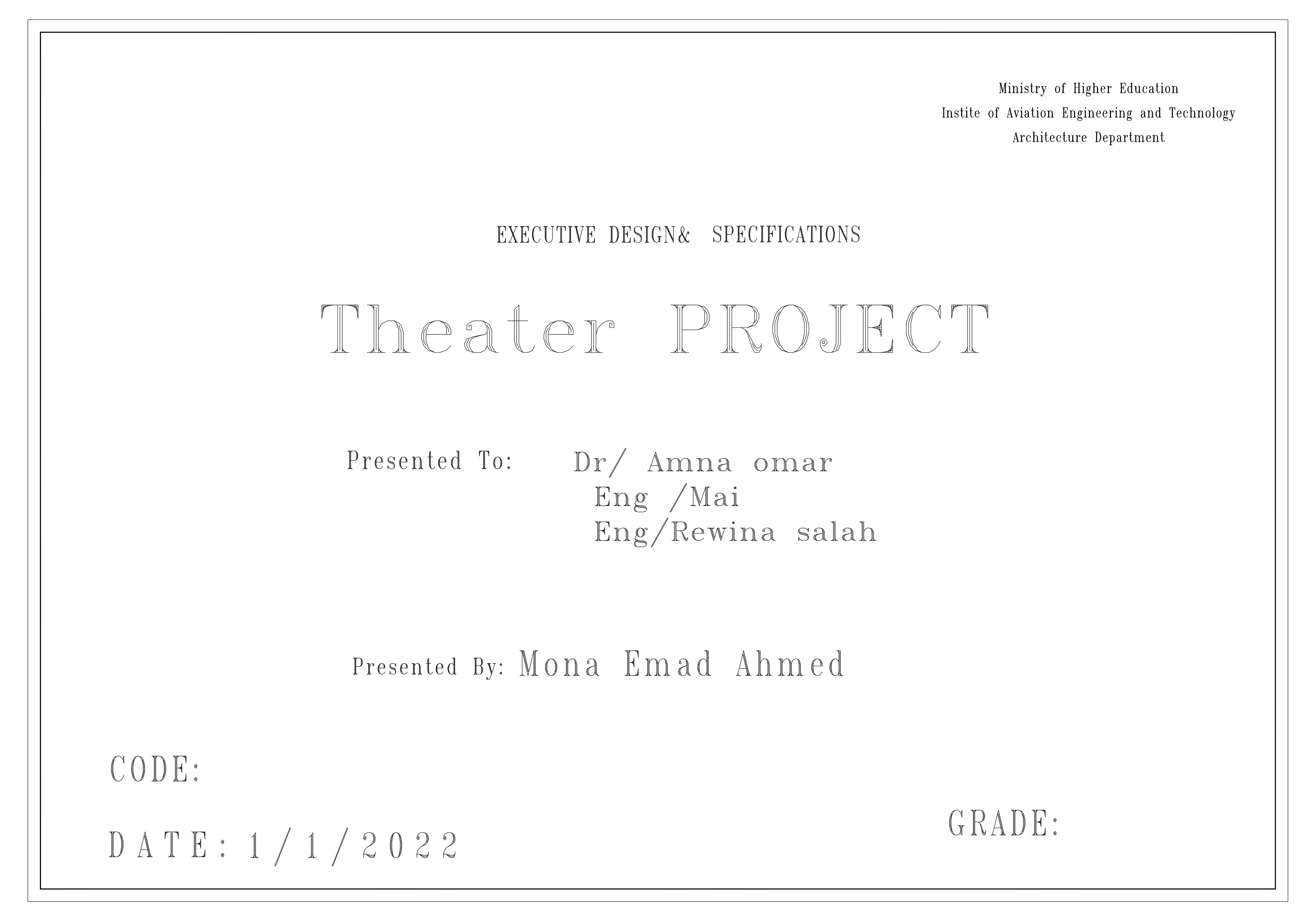 Theater Project " shop drawing "-0