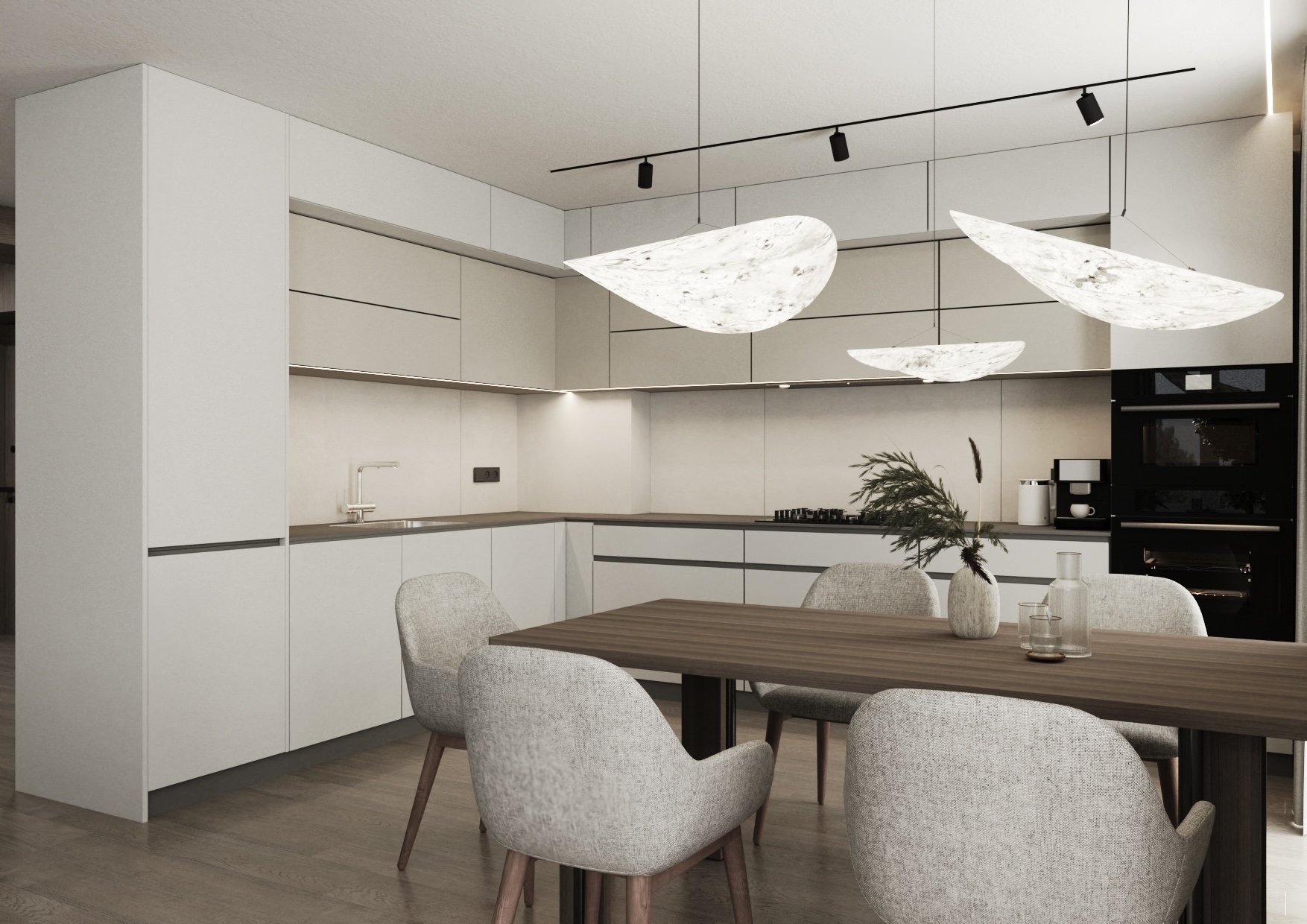 Living room and kitchen design project-6