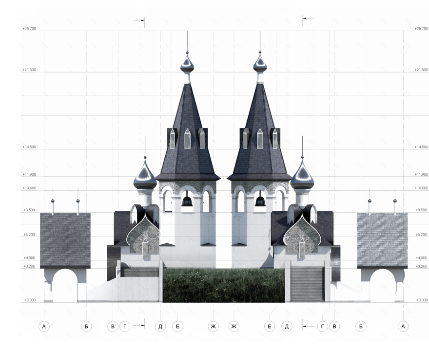 前基列耶沃庄园东正教小教堂建设及领地改善项目丨俄罗斯莫斯科丨莫斯科建筑学院“教堂建筑”教研室-13