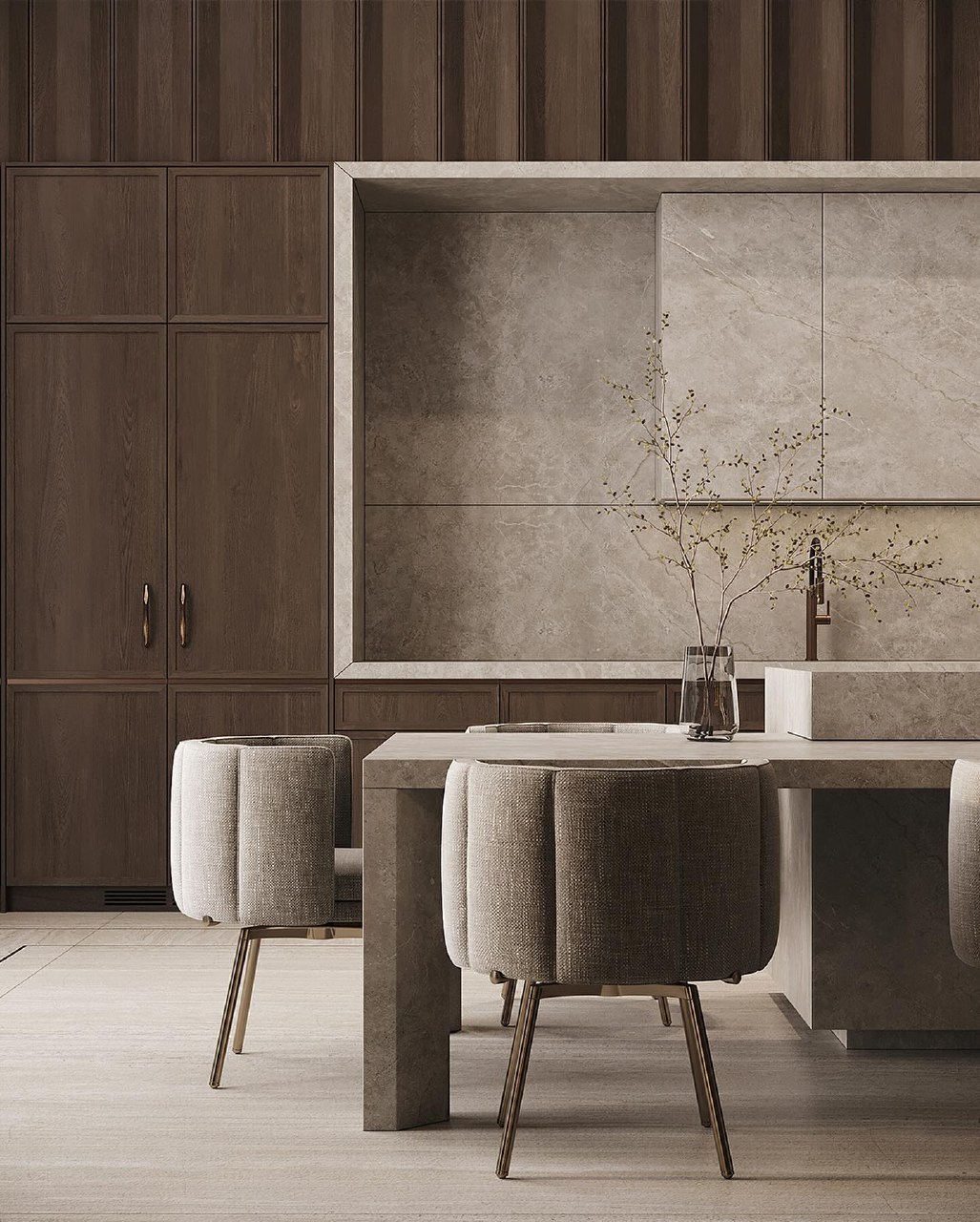 Визуализация кухни 18 м2, стиль Модерн-0