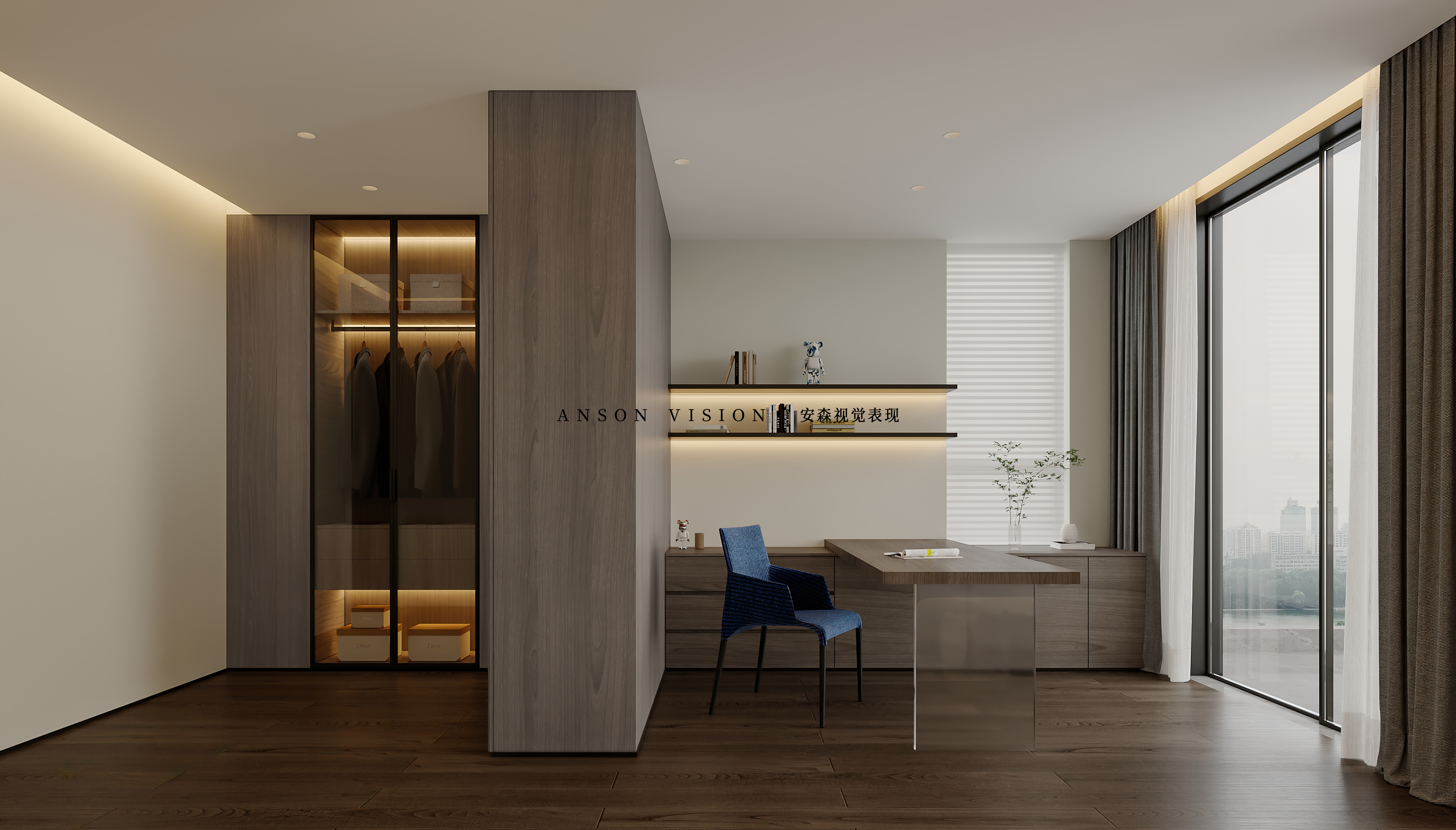 新中式别墅效果表现丨Ansonvision·蒙头睡-19