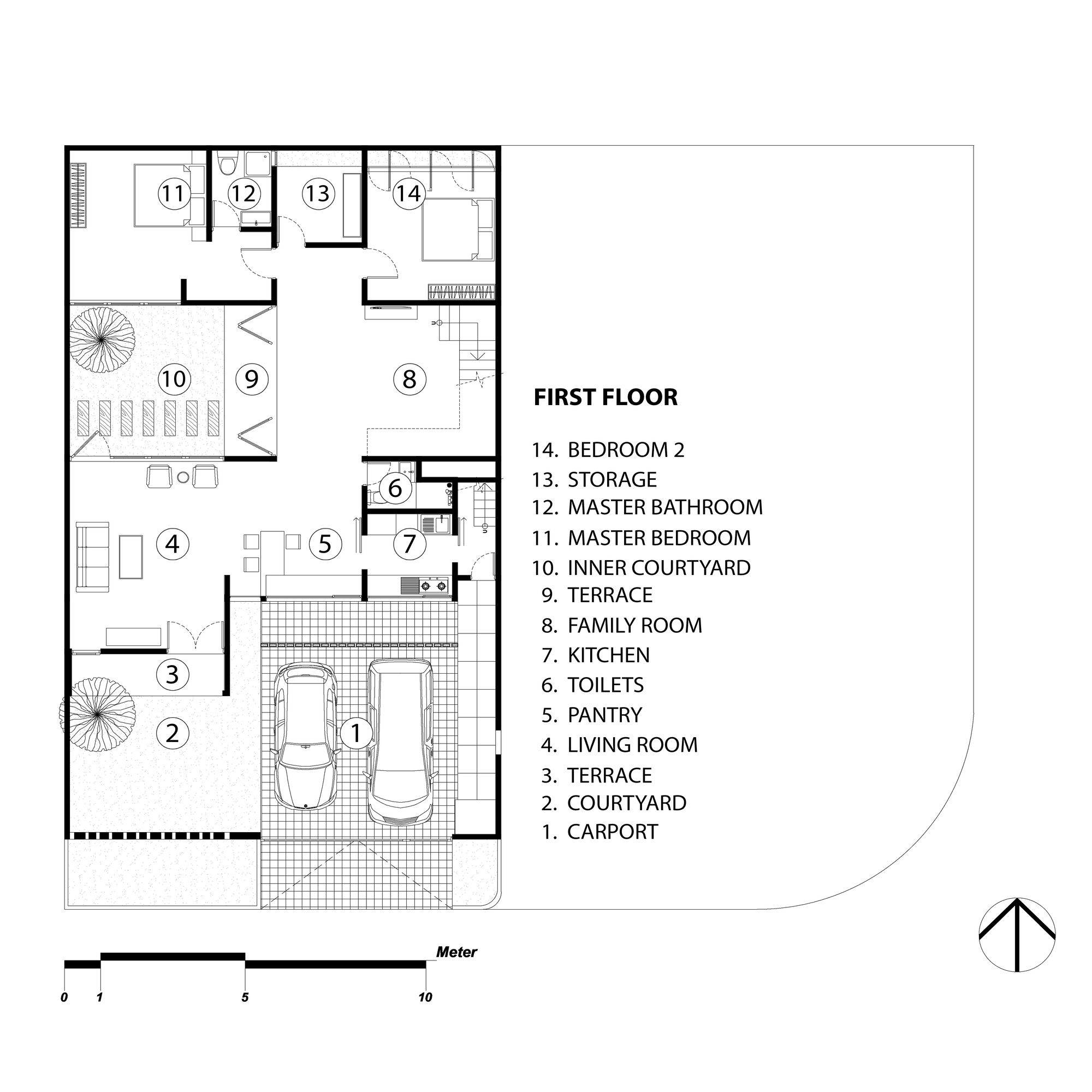 绿意盎然的 Griyoase 住宅丨印度丨Andyrahman Architect-46