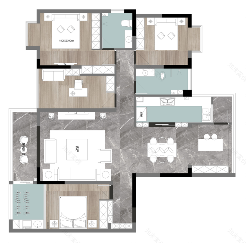 友德公馆现代简约家居设计丨上舍设计-7