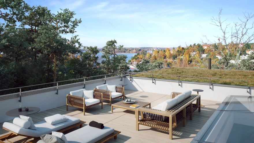 Ström Architects reveals hyper-realistic renderings for pair of Swedish island villas-21
